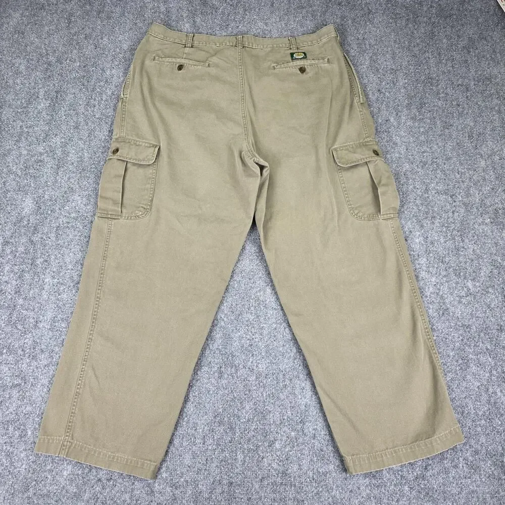 Cabelas Pants Mens 40 Beige Cargo Relaxed Fit Outdoor Casual Utility Workwear